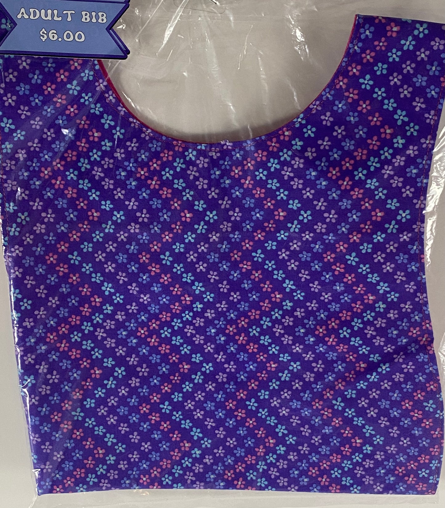 Bib - Pink, Blue & Purple Flowers