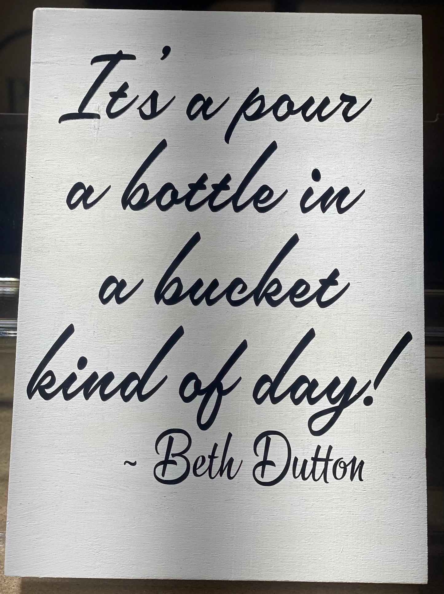 It's a pour a bottle in a bucket kind of day!